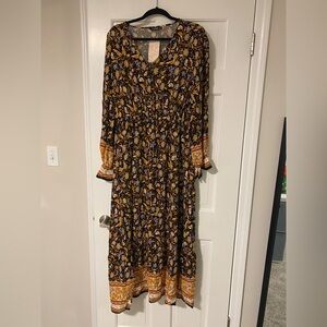 Boutique Floral Long Sleeve Dress